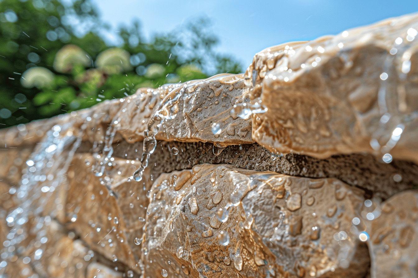 Mur en pierre naturelle : couvertines, dessus et murets pour l'extérieur