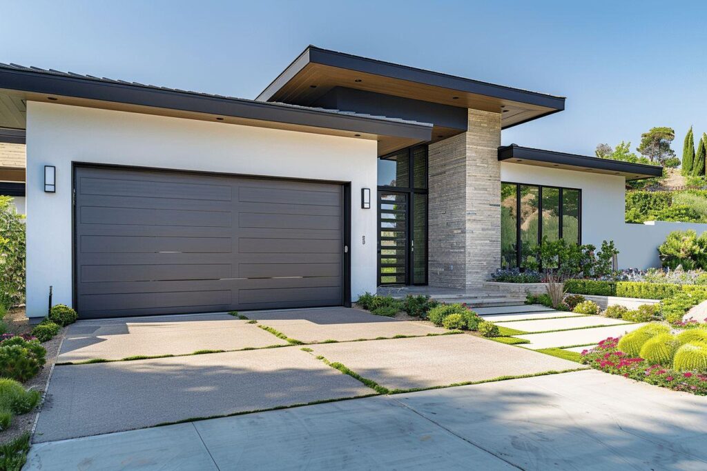 Porte de garage basculante avec portillon motorisée : pratique et élégante pour votre habitation