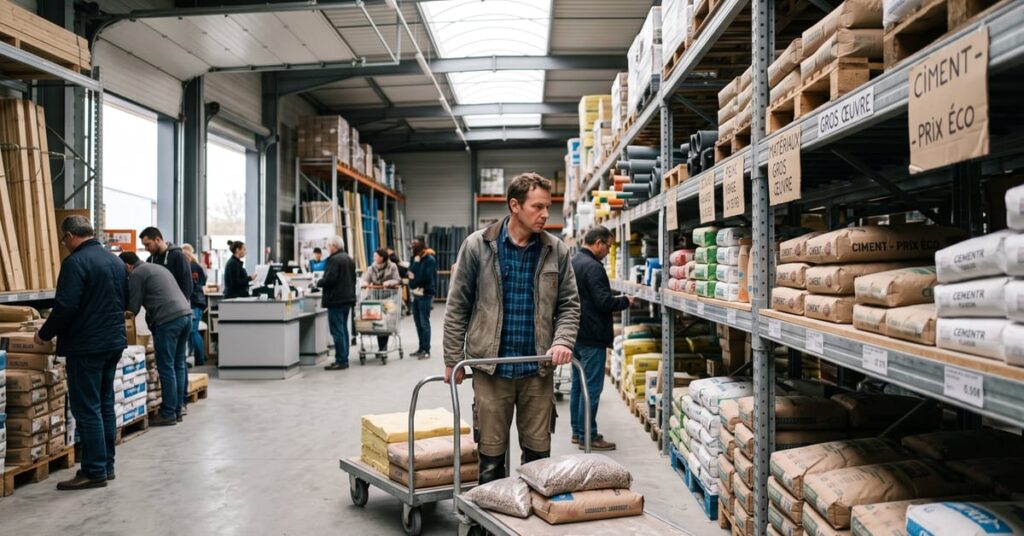 Matériaux de construction pas chers dans un grand magasin de bricolage